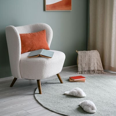 Karuselli nukkamatto pyöreä 133 cm valkoinen